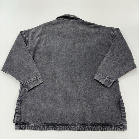 We The Free People Madison City Denim Jacket Womens Small Chore Black Western - Picture 2 of 10